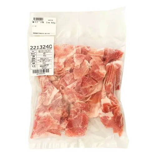 【業務用】輸入原料 豚ウデ小間2mm 500g