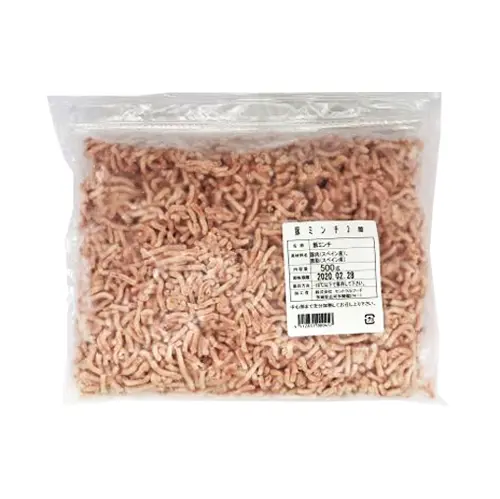 【業務用】輸入原料 豚ミンチ3mm(ジップ付) 500g