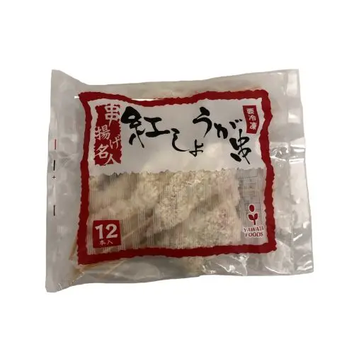 【業務用】八幡フーズ 串揚げ名人紅しょうが串 12本入