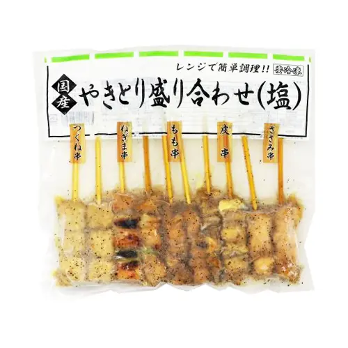 フタバフーズ 国産やきとり盛り合わせ(塩) 270g(10本入)