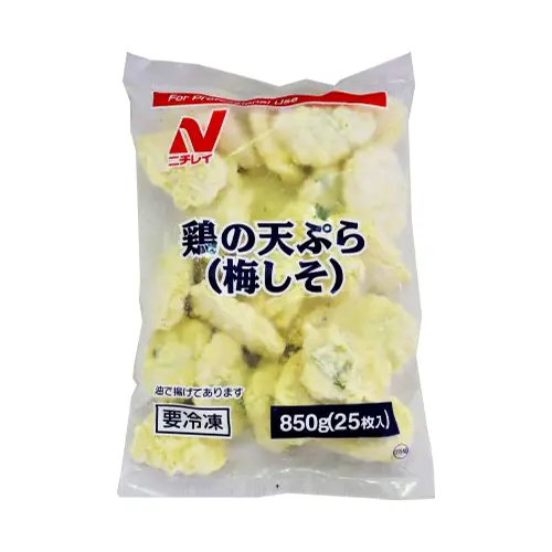 【業務用】ニチレイフーズ 鶏の天ぷら(梅しそ)850g 25枚入