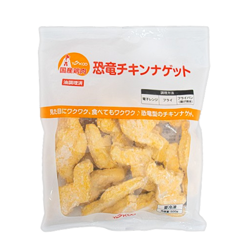 ヨコオフーズ 恐竜チキンナゲット 500g