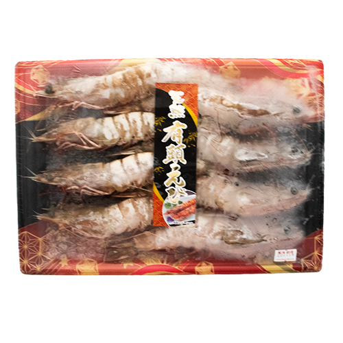 天然有頭えび 8尾(376g)
