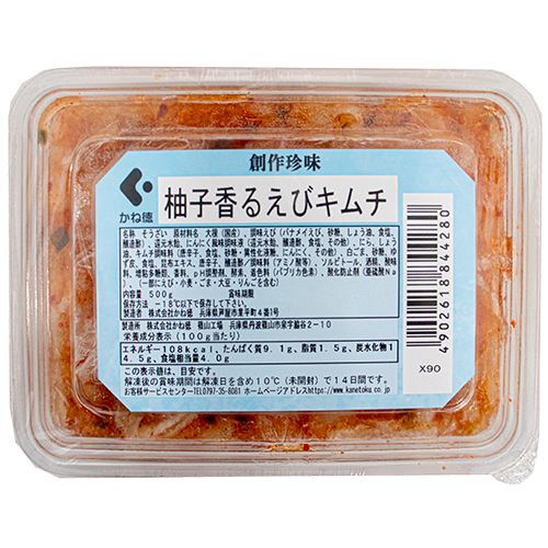 かね徳 柚子香るえびキムチ 500g