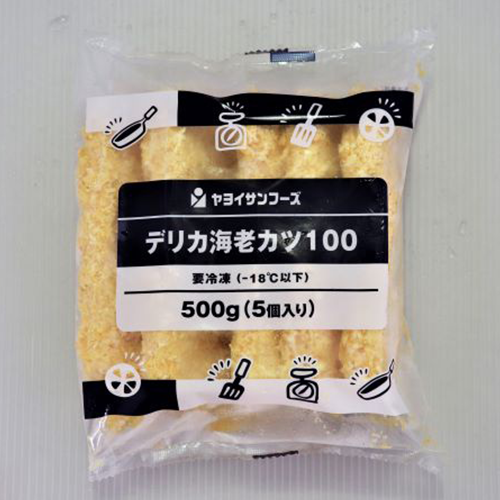 【業務用】ヤヨイサンフーズ デリカ海老カツ100 5個入 500g