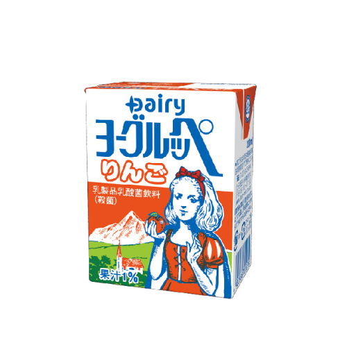 南日本酪農協同 Dairy デーリィ ヨーグルッペ りんご味 ケース 200ml×18本入