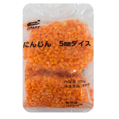 【業務用】クラレイ にんじん ダイス（5㎜） 500g