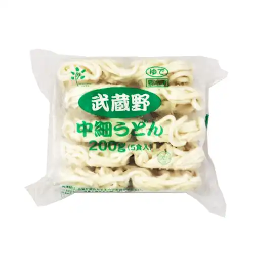 【業務用】 武蔵野フーズ ゆで中細うどん 200g×5食入
