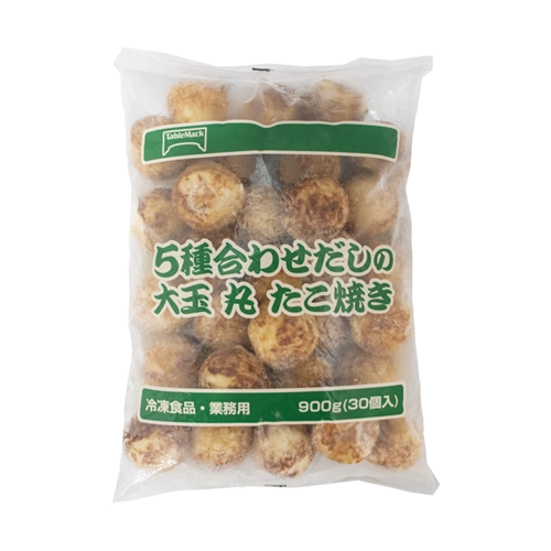 【業務用】 テーブルマーク 5種合わせだしの大玉 丸 たこ焼き 電子レンジ調理可 900g(30個入)