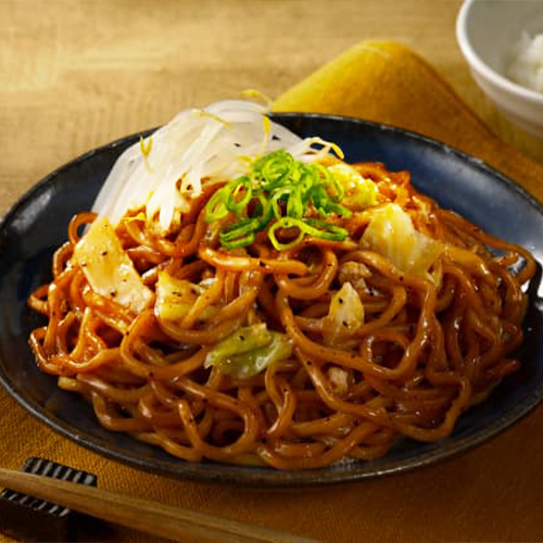 日東ベスト エーデルシェフ 牛骨だし醤油まぜそば 雷金 300g