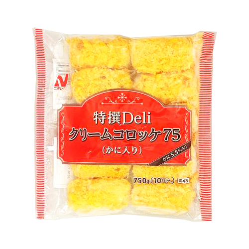 【業務用】ニチレイフーズ 特選Deliクリームコロッケ75(かに入り)10個入 750g