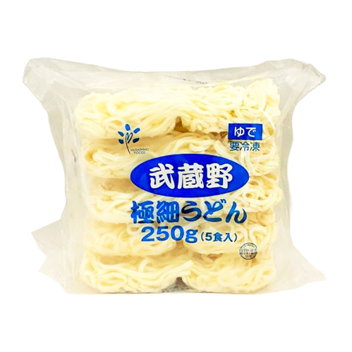 【業務用】武蔵野フーズ ゆで極細うどん 250g×5食入