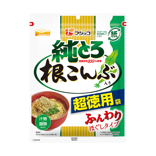 フジッコ 純とろ 根こんぶ入 ふんわりほぐしタイプ 超徳用袋 国産昆布100%使用 47g