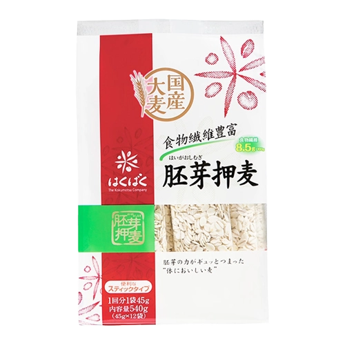 はくばく 国産大麦 胚芽押麦 スティックタイプ 540g(45g×12袋)