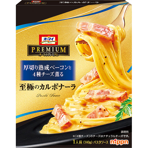 ニップン オーマイプレミアム 至極のカルボナーラ パスタソース 1人前(140g)