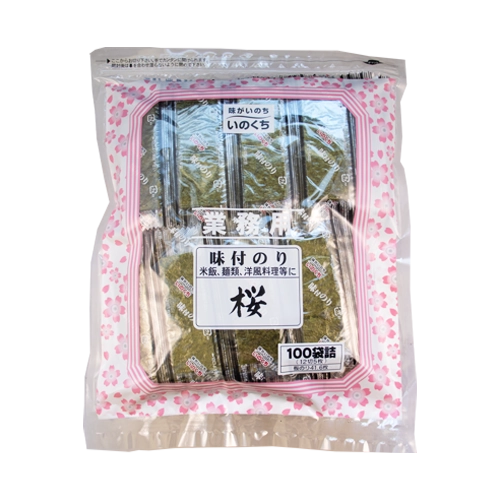 【業務用】井口食品 味付のり 桜印 100袋(12切5枚)
