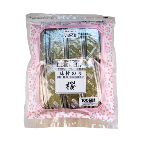 【業務用】井口食品 味付のり 桜印 100袋(12切4枚)