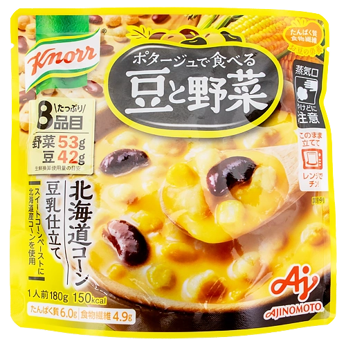 味の素 ポタージュで食べる豆と野菜 北海道コーン豆乳仕立て 180g