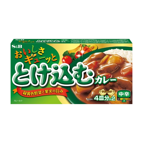 S&B おいしさギューッととけ込むカレー 辛口 カレールウ 4皿分×2 140g