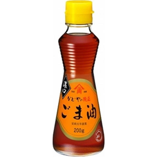 かどや製油 純正ごま油 濃口 ごま油 200g
