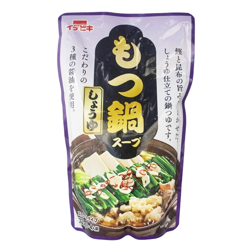 イチビキ もつ鍋スープ しょうゆ味 ストレートタイプ 720g(3~4人前)