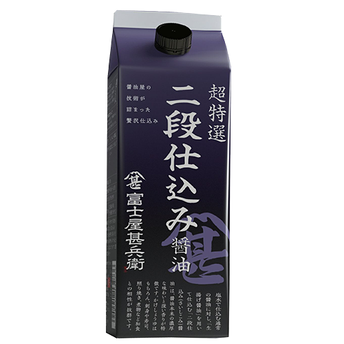 フジジン 富士屋甚兵衛 超特選 二段仕込み醤油 500ml