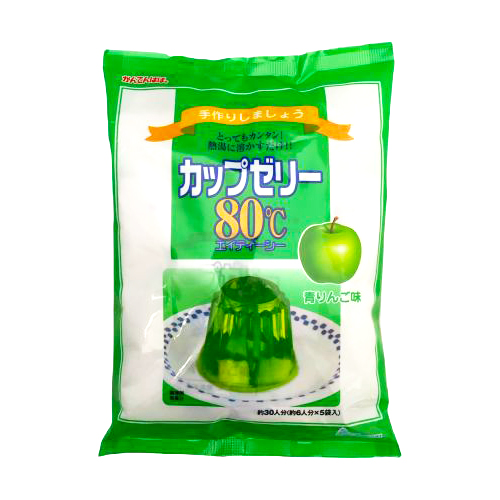 伊那食品工業 かんてんぱぱカップゼリー80℃青りんご味 500g