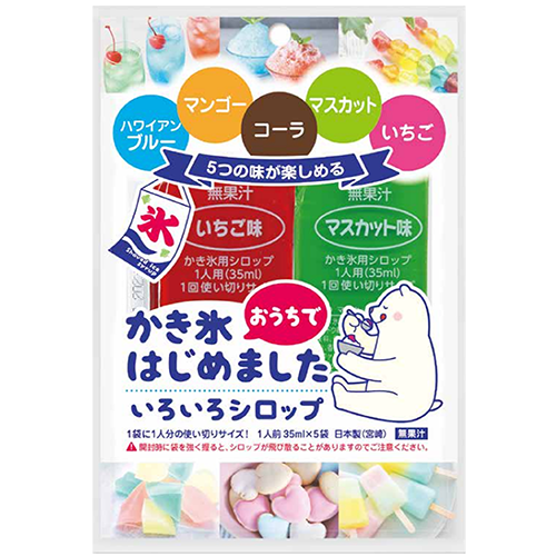 大黒工業 おうちでかき氷はじめましたいろいろシロップ 175ml(35ml×5袋入り)