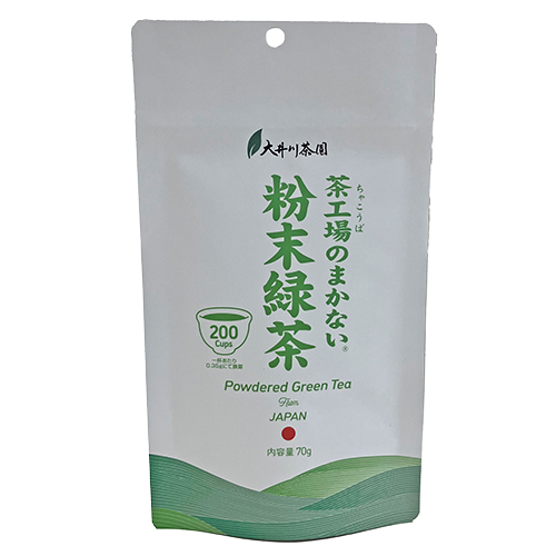 大井川茶園 茶工場のまかない 粉末緑茶 70g