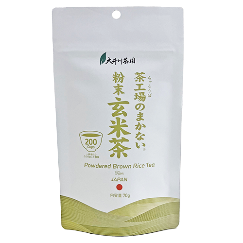 大井川茶園 茶工場のまかない 粉末玄米茶 70g