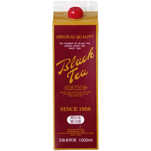 【業務用】 ジーエスフード ブラックティー(加糖) 5倍希釈用 1000ml