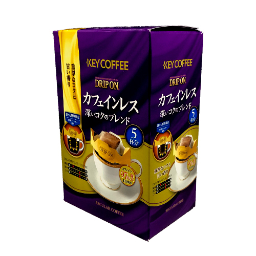 キーコーヒー　ドリップオン カフェインレス深いコクのブレンド　5杯分