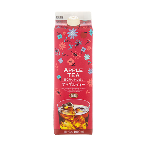 【季節限定】 ジーエスフード アップルティー 加糖 果汁3% 1000ml