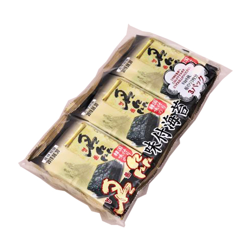 韓国のりジャパン 名品味付海苔 9切6枚3袋