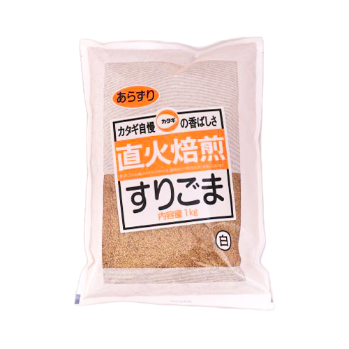 【業務用】カタギ食品 直火焙煎すりごま白あらずり 1kg