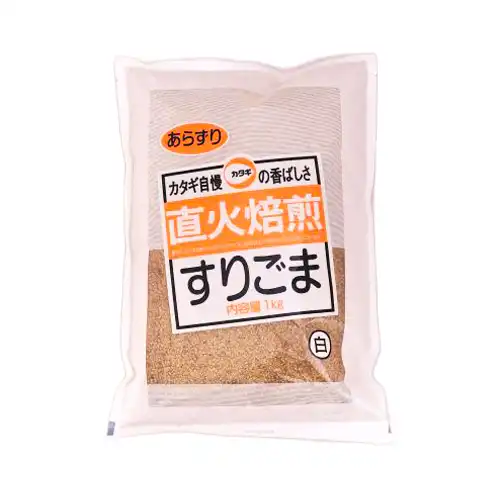 【業務用】カタギ食品 直火焙煎すりごま白あらずり 1kg