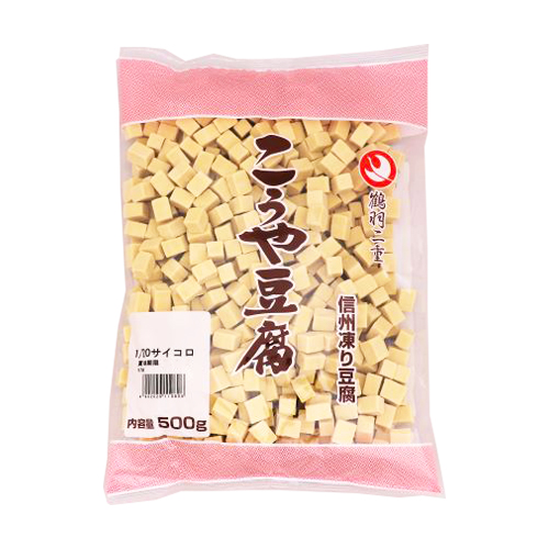 【業務用】登喜和冷凍食品 鶴羽二重 こうや豆腐1/20サイコロカット 500g