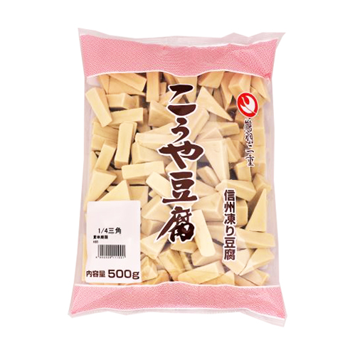 【業務用】登喜和冷凍食品 鶴羽二重 こうや豆腐1/4三角 500g