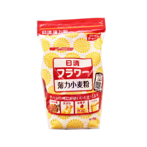 日清フーズ フラワー 薄力小麦粉 チャック付 1kg