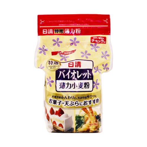 日清フーズ バイオレット 特選薄力小麦粉 チャック付 1kg