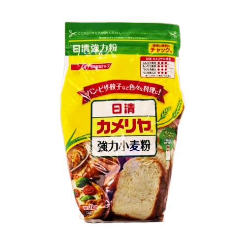 日清フーズ カメリヤ 強力小麦粉 チャック付 1kg