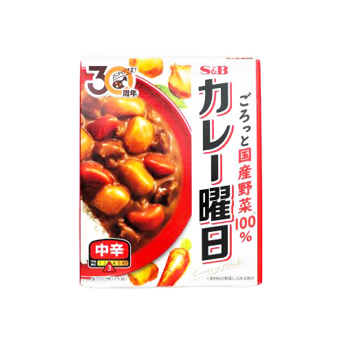 ヱスビー食品 ごろっと国産野菜100%カレー曜日中辛 230g