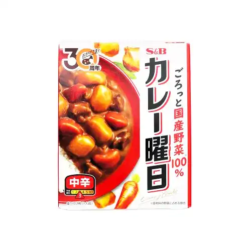 ヱスビー食品 ごろっと国産野菜100%カレー曜日中辛 230g