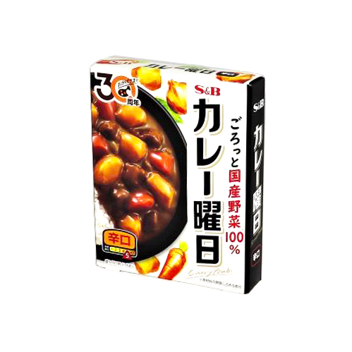 ヱスビー食品 ごろっと国産野菜100%カレー曜日辛口 230g