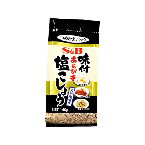 ヱスビー食品 味付あらびき塩こしょうつめかえパック 140g