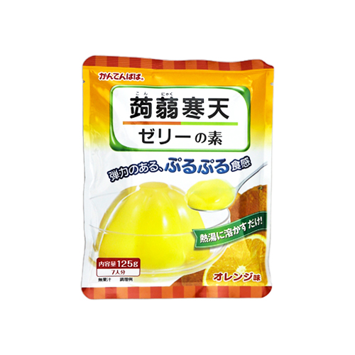 伊那食品工業 かんてんぱぱ蒟蒻寒天ゼリーの素オレンジ味 125g