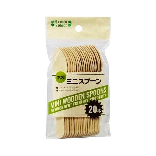 【業務用】 大和物産 Green Select 木製ミニスプーン 11cm 20本入