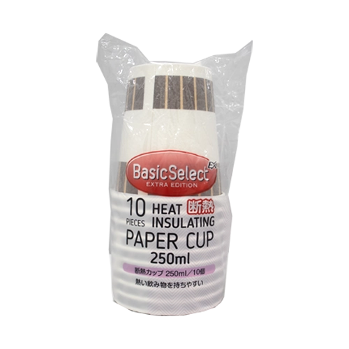【業務用】 大和物産 Basic Select EX 断熱カップ 250ml 10個入
