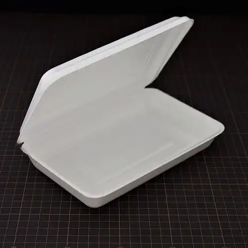 【業務用】 シーピー化成 米飯容器 VK-61 折蓋角丸大 無地 50枚入