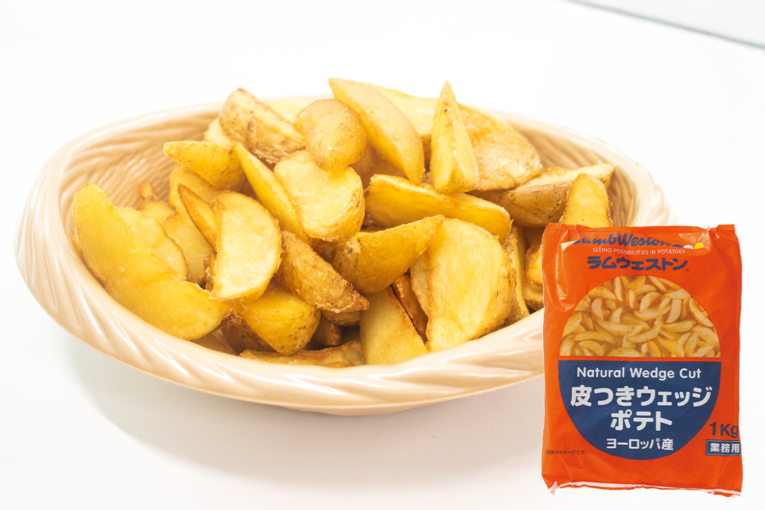 【業務用】 ノースイ ラムウェストン皮つきウェッジポテト ヨーロッパ産 1kg